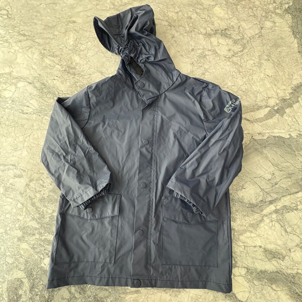 Red Ledge Kid's Outdoor Hooded Rain Jacket Blue XS (5-6)